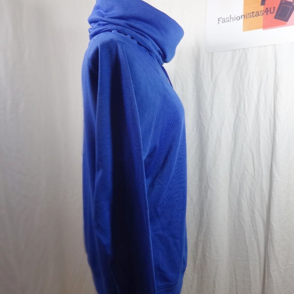 NIKE Women's Blue Cowl Neck Sweatshirt Medium - Picture 5 of 8